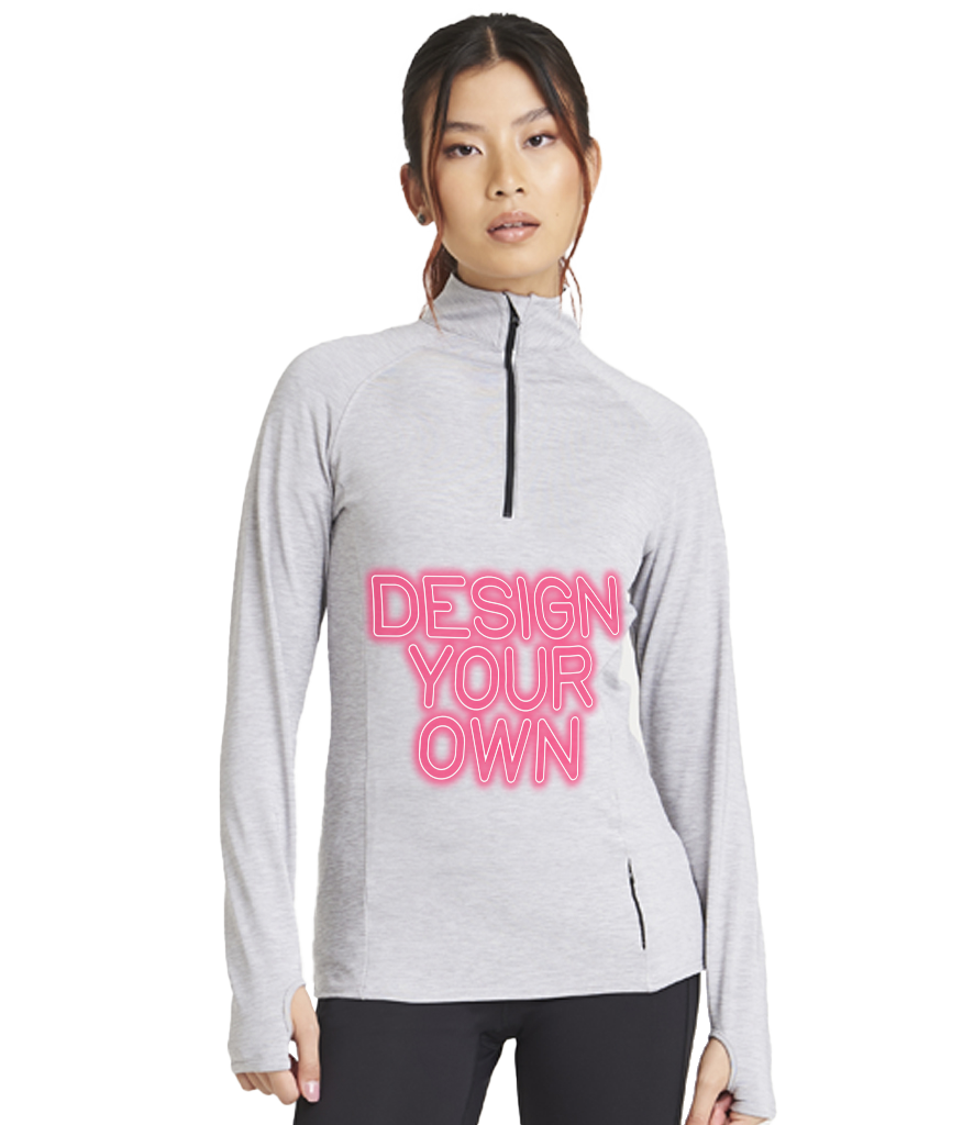 Women's half zip sports top