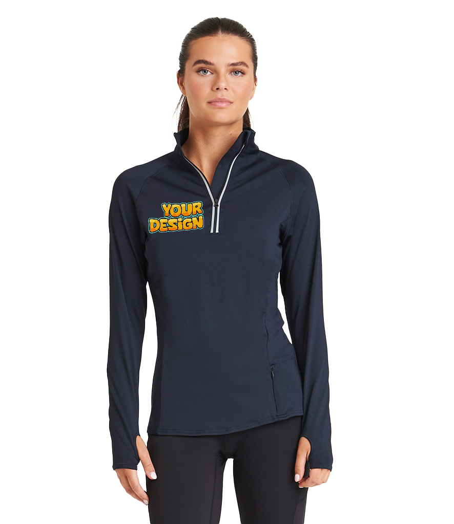 Women's half zip sports top