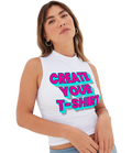 Women's high neck crop vest